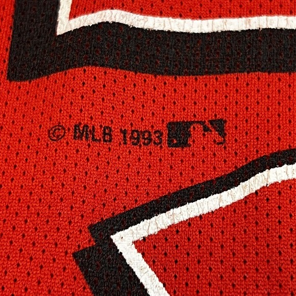VTG 1993 Cincinnati Reds MLB Ringer Baseball T shirt Size XL Made in USA RARE - Picture 5 of 10